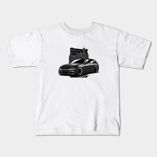 Black E91 Touring City Skyline Kids T-Shirt